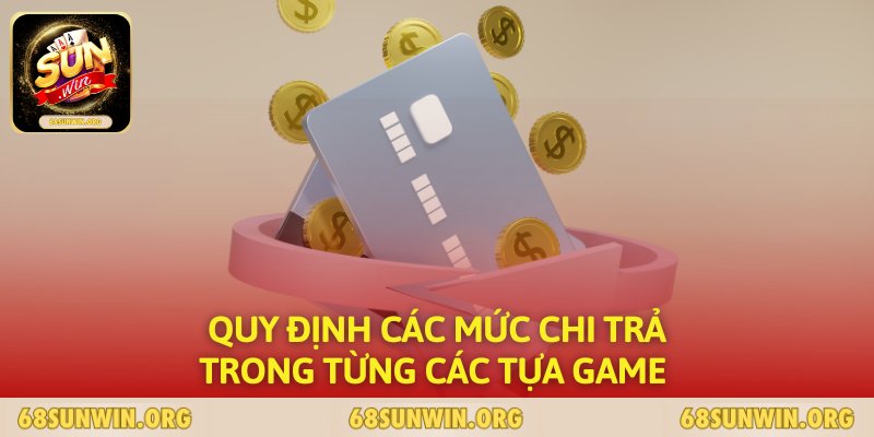 Quy định các mức chi trả trong từng các tựa game 
